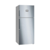 Bosch Series 6 542 L Frost Free Double Door Refrigerator, Freezer on Top, Total No Frost, Brushed Steel Anti-Fingerprint, 186 x 75 cm (KDN76AID0I)