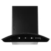 Faber HOOD ELLORA 3D IN HC SC FL BK | 60/90cm Filterless Kitchen Chimney | 3D Suction Technology | Steam Auto Clean | Touch & Gesture Control | Black