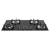 Faber HOB SUPERIA HT904 BR AI N | 4 Burner Built-In Gas Hob | Auto Ignition | Brass Burners | Toughened Glass Top | Premium Black Finish