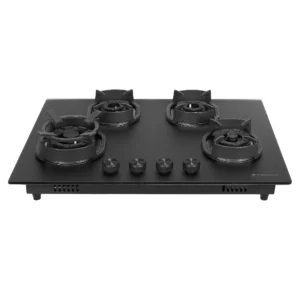 Faber HOB DELLA HD724 CI AI | 4 Burner Built-In Gas Hob | Auto Ignition | Toughened Glass Top | Premium Black Finish