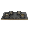 Faber HOB VERONA IND HD724 CI FFD AI | 4 Burner Built-In Glass Hob | Auto Ignition | Flame Failure Device | Premium Black Glass