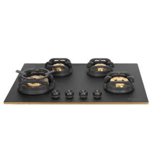 Faber HOB VERONA IND HD724 CI FFD AI | 4 Burner Built-In Glass Hob | Auto Ignition | Flame Failure Device | Premium Black Glass