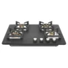 Faber HOB BELLA HT 704 BR AI | 4 Burner Built-In Gas Hob | Auto Ignition | Toughened Glass Top | Premium Black Finish