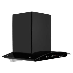 Faber 60 cm 1500 m³/hr Autoclean Kitchen Chimney (HOOD MYSTIC BLDC FL HC BK 60, Filterless technology, Touch & Gesture with Remote control, Black)