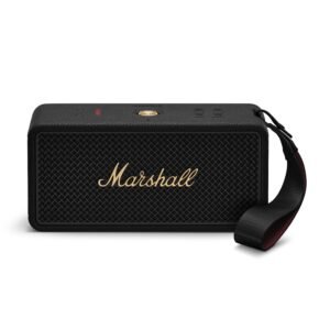 Marshall Middleton II Bluetooth Portable Bluetooth Speaker, Over 30 Hours Playtime, IP67 Waterproof - Black and Brass