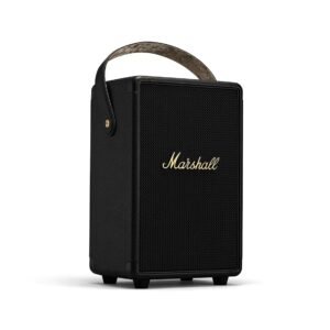 Marshall Tufton 80 Watt Wireless Bluetooth Portable Speaker (Black & Brass) Colour:Black & Brass Style Name:Tufton Pattern Name:Tufton