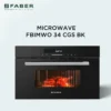 Faber FBIMWO 34 CGS BK | 34L Built-In Microwave Oven | Convection, Grill & Solo Functions | Black Glass Finish