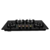 Faber HOB MAXUS HT904 CRS BR CI AI | 4 Burner Built-In Gas Hob | Auto Ignition | Brass Burners | Toughened Glass Top | Premium Black Finish