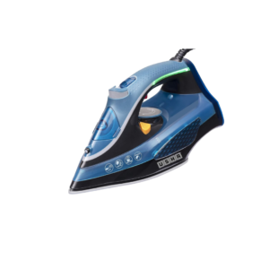 USHA Aqua Glow 2000 watts Steam Iron with Innovative Led Indicator | Ceramic Soleplate |Powerful Steam Output upto 20gm/min | 300ml Water Tank Capacity |Self Cleaning Function| 2 Years Warranty|(Blue)