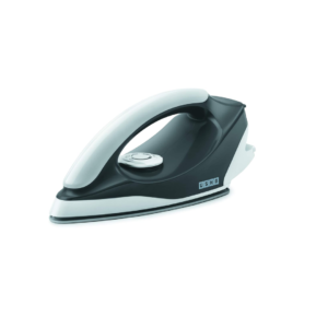 USHA Plastic Usha Aurora 1000Watt Dry Iron with Innovative Tail Light Indicator|Black Non Stick Soleplate for Longer Durability|Overheat Safety Shutoff|2 Years Warranty|(Grey & White),1000 Watts