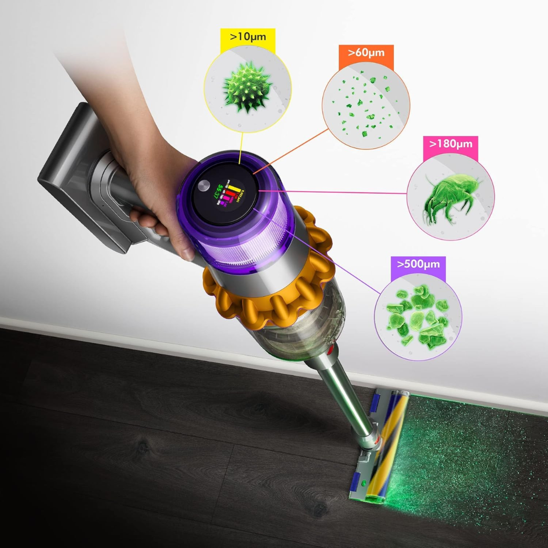 Dyson V15 Detect Cordless Vacuum Cleaner|2 Yr Warranty incl Accidental Damage Protection| Illumination for Hidden dust|Senses dust Levels & Auto adjusts Suction|240 Airwatts,0.77L bin,60 mins runtime - Image 2