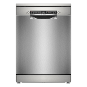 Bosch 15 Place Setting (Fits up to 80 utensils) Free Standing Dishwasher for Indian Utensils | Intensive Kadhai Program for Pressure Cooker, Home Connect (SMS6HMI00I, Silver Inox, Inbuilt Heater)
