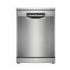 BOSCH Series 6 15 Place Settings Free Standing Dishwasher with Anti-Fingerprint (No Pre-rinse Required, Silver Inox)