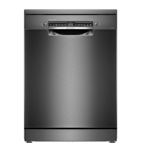 Bosch 15 Place Settings Series-6 free-standing Dishwasher 60 cm Brushed black steel anti-fingerprint with Wi-Fi,Heat exchanger, (SMS6HMC00I, Black Steel)