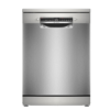 Bosch 15 Place Setting (Fits up to 80 utensils) Free Standing Dishwasher for Indian Utensils | Intensive Kadhai Program for Pressure Cooker, Home Connect (SMS6HMI00I, Silver Inox, Inbuilt Heater)