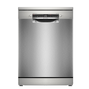 Bosch 15 Place Setting (Fits up to 80 utensils) Free Standing Dishwasher for Indian Utensils | Intensive Kadhai Program for Pressure Cooker, Home Connect (SMS6HMI00I, Silver Inox, Inbuilt Heater)
