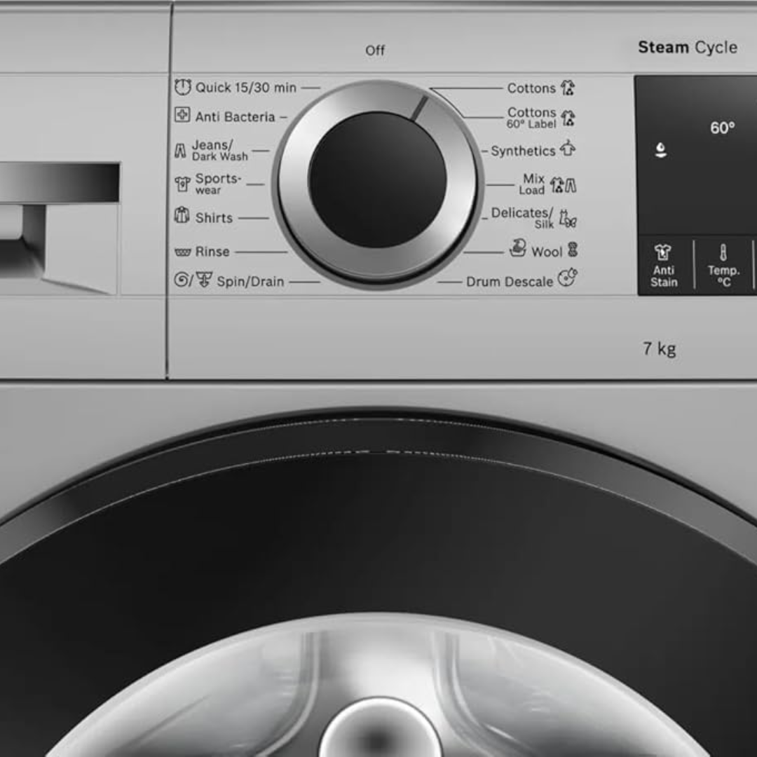 Bosch 7 kg 5 Star 1200 rpm Series 4 Front Load washing machine (2024 Model, WGA1220SIN Silver) - Image 2