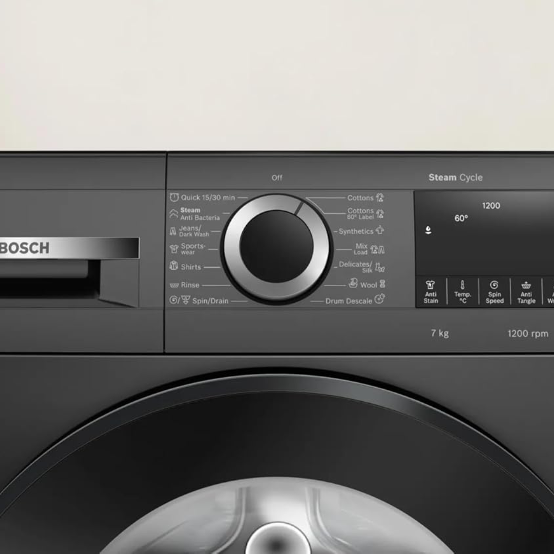 Bosch 7 kg 5 Star Fully-Automatic Front Loading Washing Machine (WGA12208IN, Black Grey,Anti Wrinkle, In-Built Heater) - Image 2