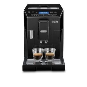 De'Longhi Eletta Cappuccino Bean-to-Cup Fully Automatic Coffee Machine (ECAM44.660.B, Black) | 8 Inbuilt Coffee Recipes | 15 Bar Pressure | Built-in Grinder | LatteCrema Technology | 1450W | Free Demo & Installation