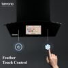 Beyond Asteria 60 Smart Kitchen Chimney | 60 cm | 1408 CMH Suction | Filterless Auto Clean | Android Smart Display | Chef Connect | Black