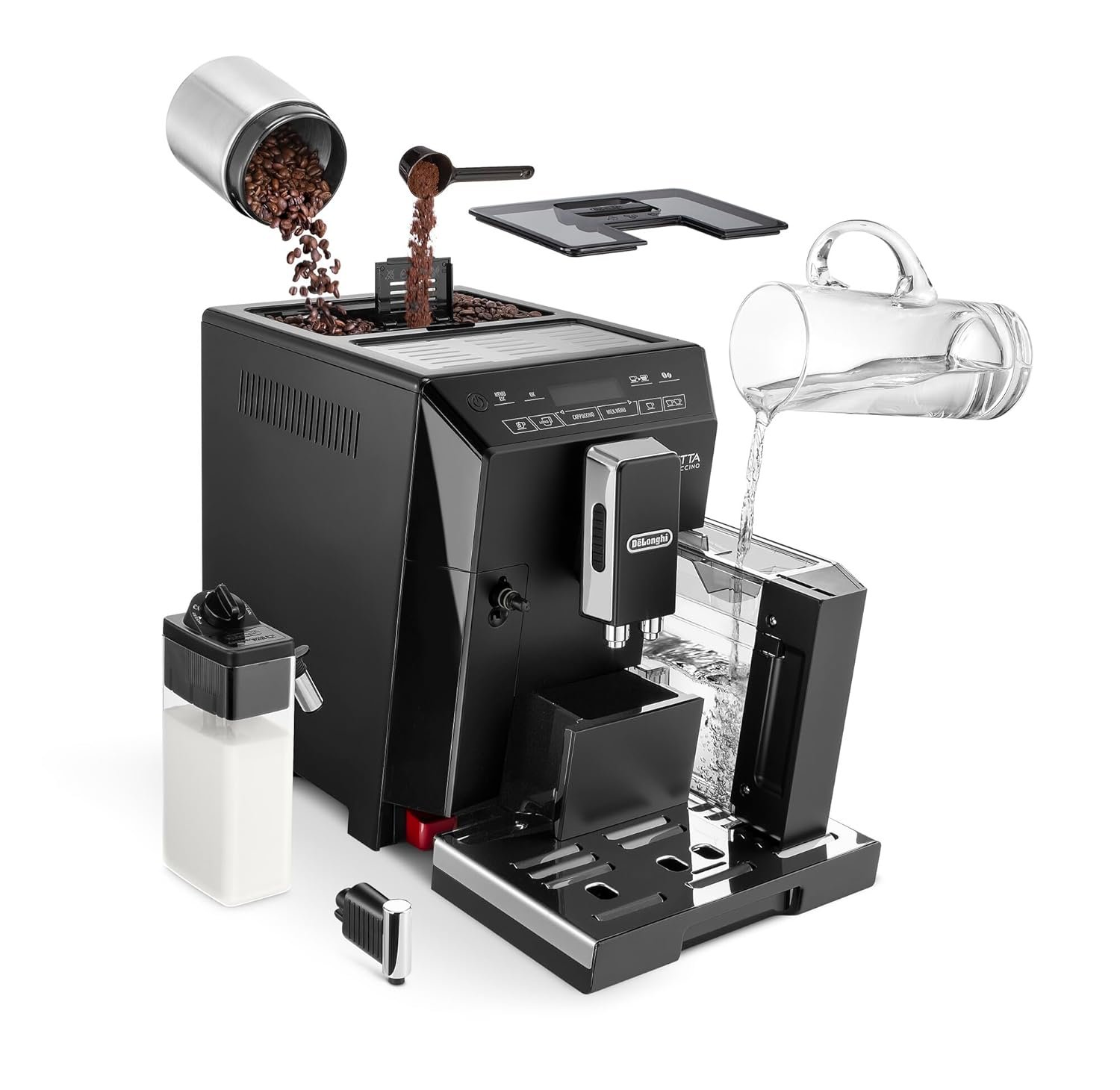 De'Longhi Eletta Cappuccino Bean-to-Cup Fully Automatic Coffee Machine (ECAM44.660.B, Black) | 8 Inbuilt Coffee Recipes | 15 Bar Pressure | Built-in Grinder | LatteCrema Technology | 1450W | Free Demo & Installation - Image 7