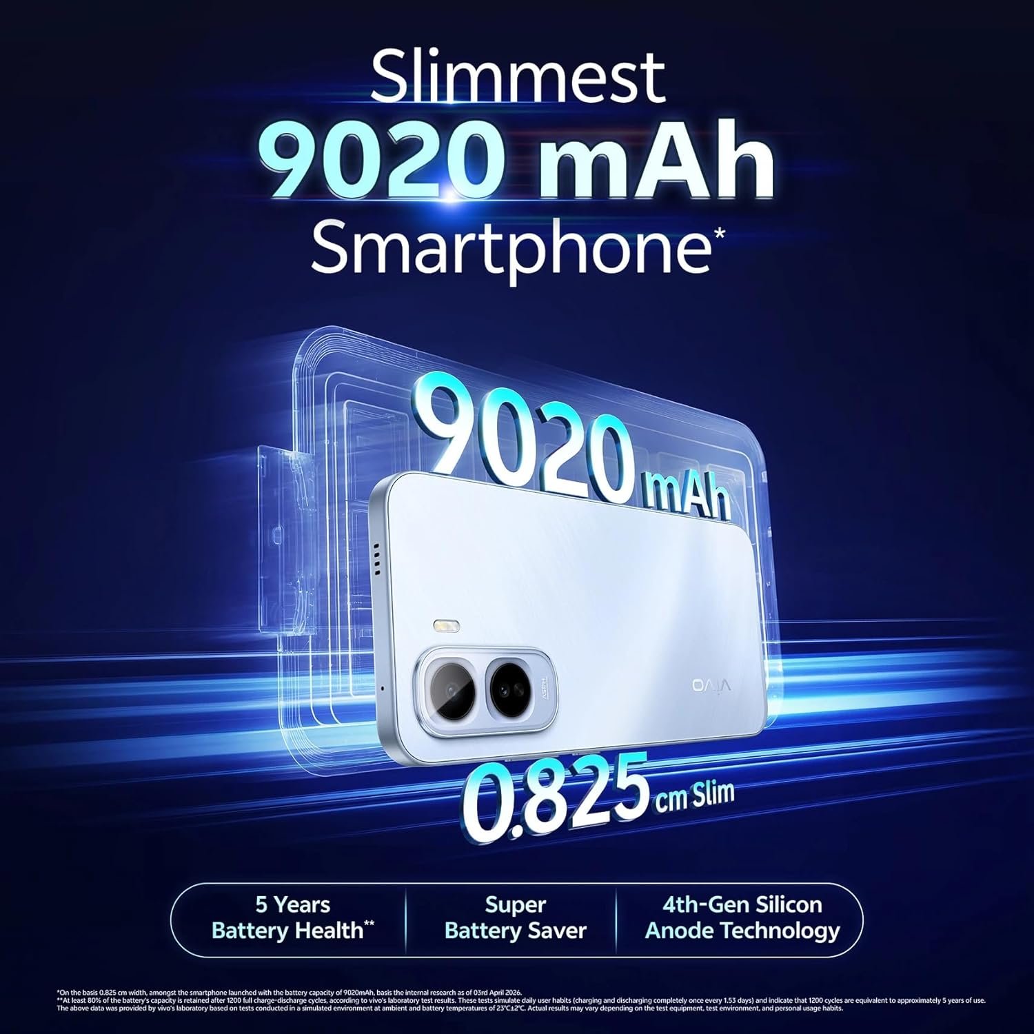 Vivo T5 Pro 5G (Glacier Blue, 8GB RAM, 256GB Storage) | 50MP Sony AI Camera | 6.83-inch FHD+ AMOLED Display | Snapdragon 7s Gen 4 | 9020mAh Battery | 90W FlashCharge - Image 8