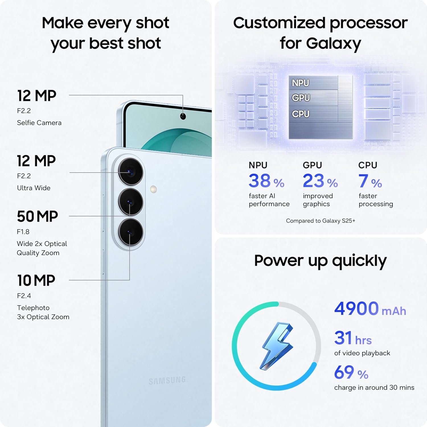 Samsung Galaxy S26+ 5G (12GB RAM, 256GB Storage) | AI Smartphone | 50MP Camera | 6.7" Dynamic AMOLED 2X Display | Snapdragon 8 Elite | 2026 Model - Image 4