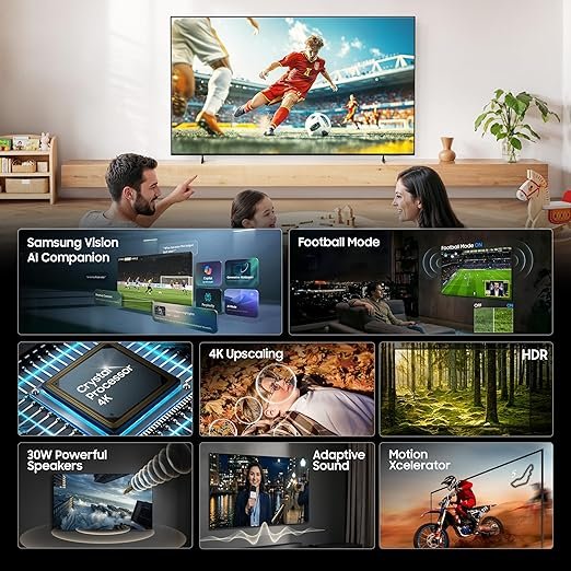Samsung 50 Inches Crystal UHD 4K Smart TV with Vision AI, Crystal Processor 4K, HDR10+, 30W Sound, Voice Assistant & Smart Connectivity - UA50UE83AHULXL - Image 10