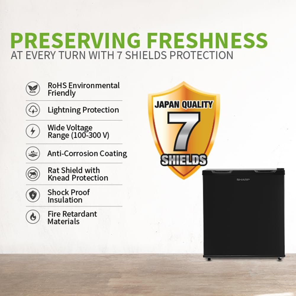 SHARP 50L Single Door Mini Refrigerator with Toughened Glass (SJ-MRW055N3-PKS) - Image 3