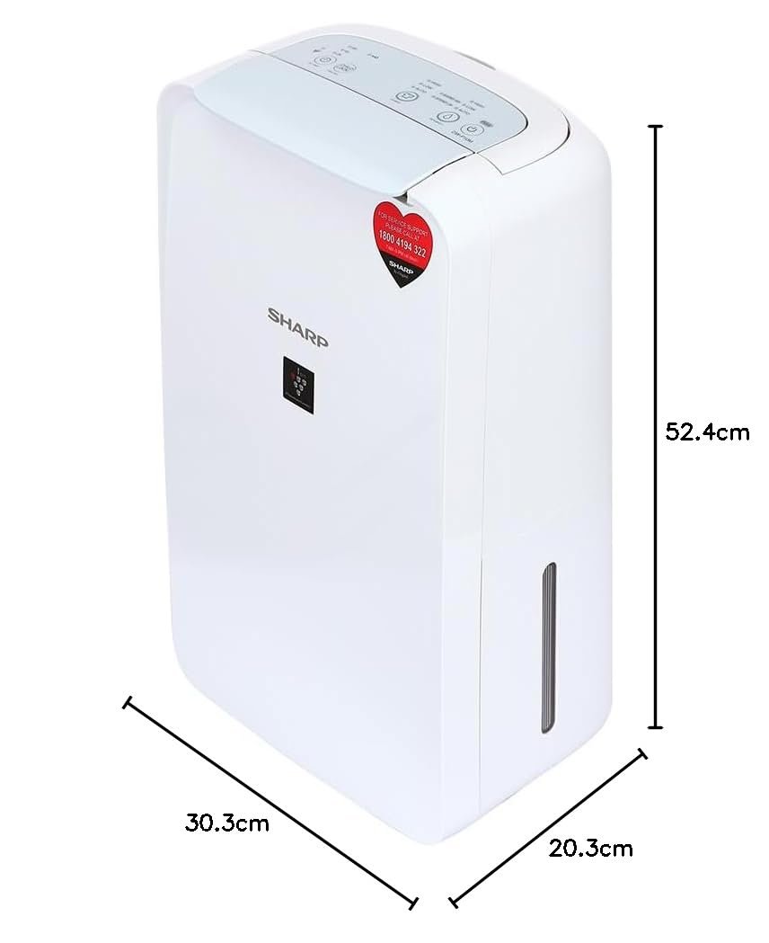 SHARP Electric Home Dehumidifier with Plasmacluster Tech (DW-P10M-W) - Image 2