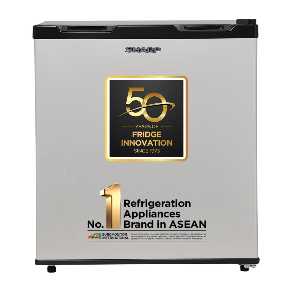 SHARP 50L 2 Star Mini Refrigerator SJ-MRW055N3-PSS Metal Silver