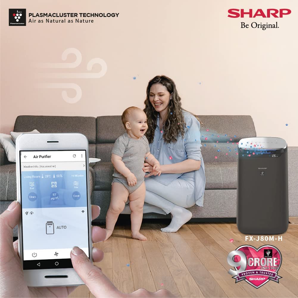 SHARP Air Purifier with Plasmacluster Tech for Home & Office (FX-J80M-H) - Image 5