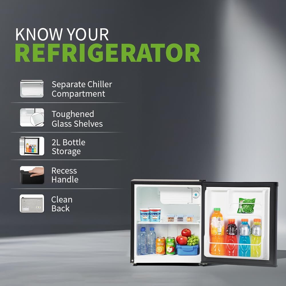 SHARP 50L Single Door Mini Refrigerator with Toughened Glass (SJ-MRW055N3-PKS) - Image 7