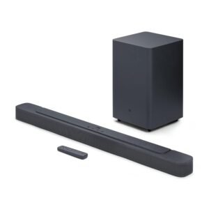 JBL Bar 2.1 Essential Soundbar with Wireless Subwoofer (440W, Dolby Digital, Bluetooth 5.4, Black)