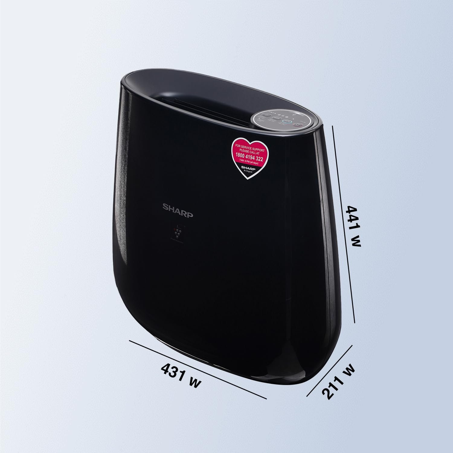 SHARP Air Purifier with Plasmacluster Tech for Home & Office (FP-J30M-BK) - Image 2