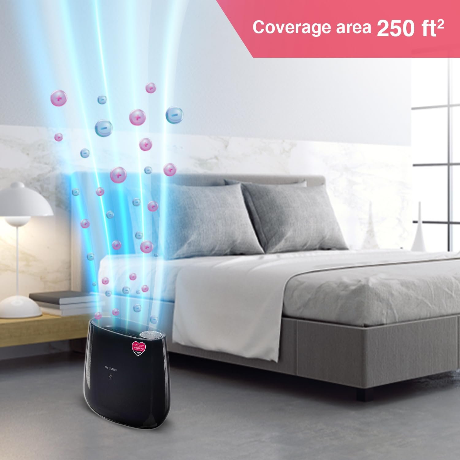 SHARP Air Purifier with Plasmacluster Tech for Home & Office (FP-J30M-BK) - Image 6