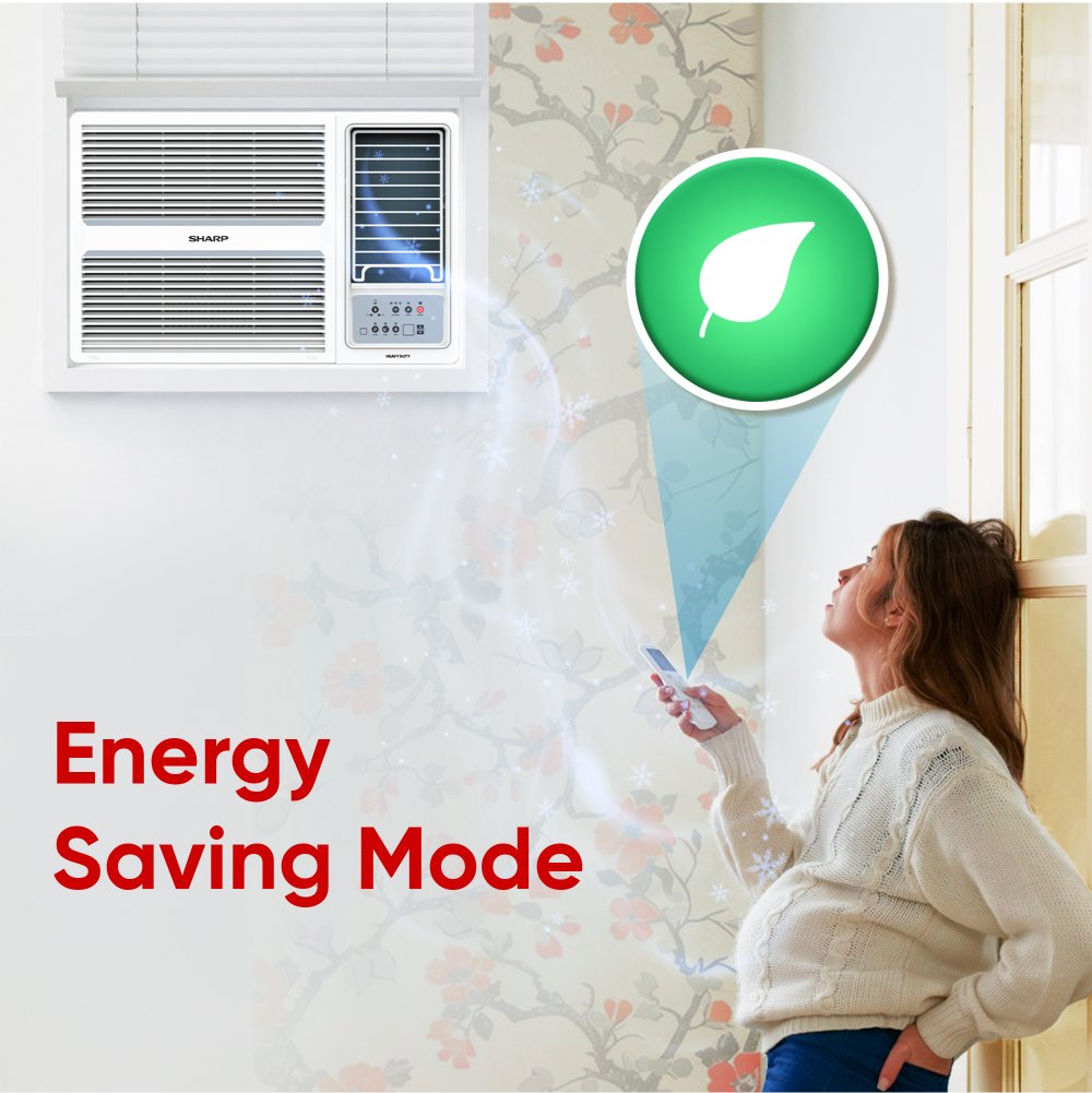 SHARP 1.5 Ton 3 Star Fixed Speed Window AC with Blue Coating (AF-WA18F3X-SCN) - Image 2