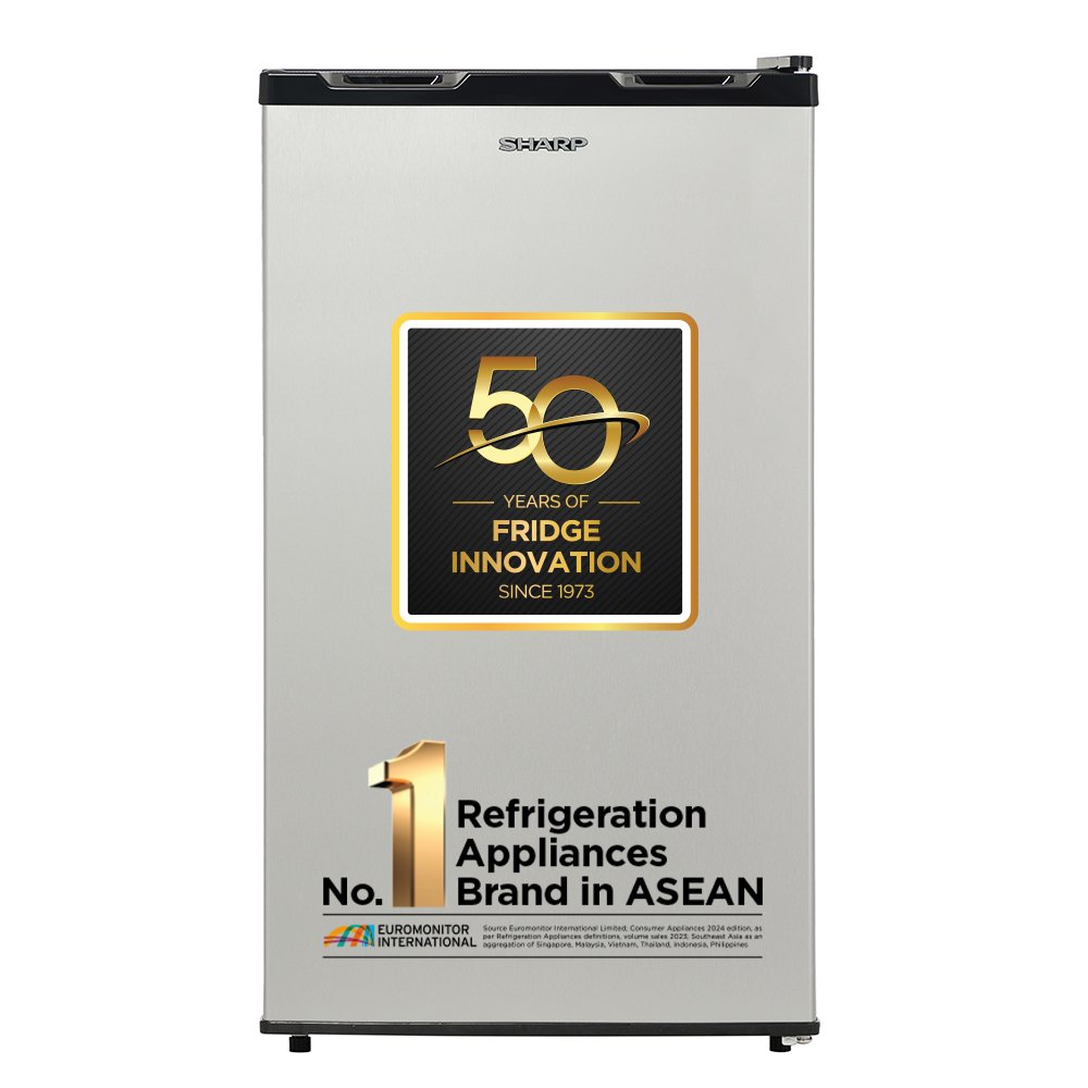 SHARP 92L 1 Star Single Door Refrigerator SJ-MRW101N2-PSS Metal Silver
