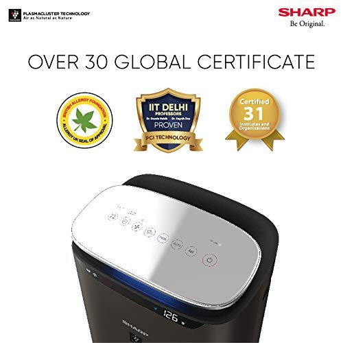 SHARP Air Purifier with Plasmacluster Tech for Home & Office (FP-J80M-H - Image 3