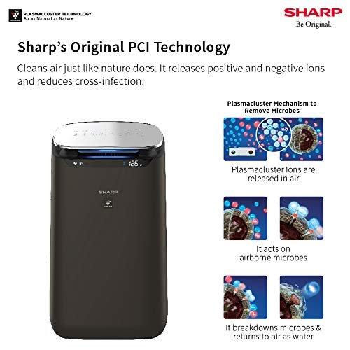 SHARP Air Purifier with Plasmacluster Tech for Home & Office (FP-J80M-H - Image 2