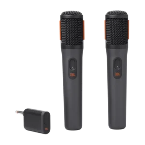 JBL PartyBox Wireless Microphone System (2 Digital Wireless Mics with Rechargeable Dongle, 20 Hours Playtime, Black)