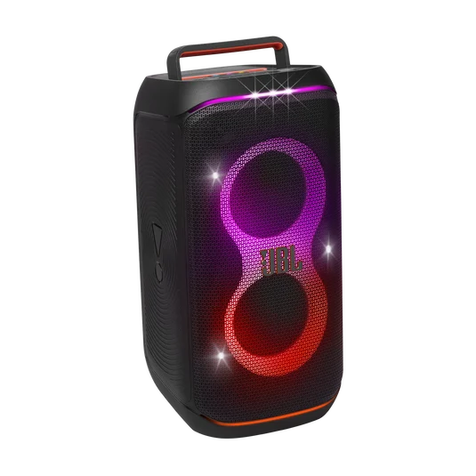 JBL PartyBox Club 120 Portable Party Speaker with Dynamic Lightshow, Dual Mic/Guitar Inputs & AI Sound Boost (160W, Black)