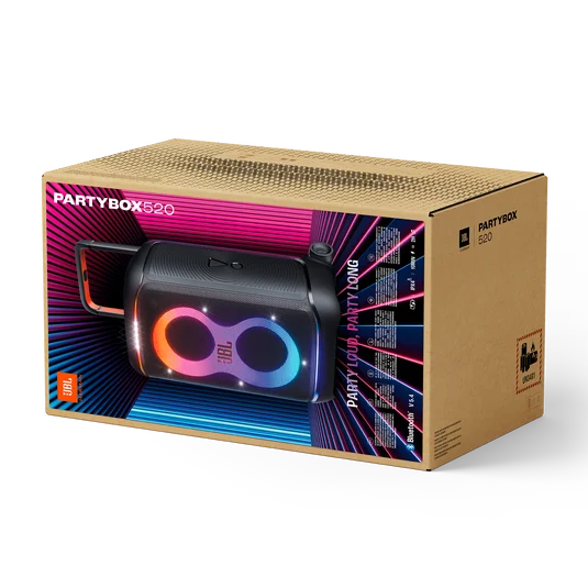 JBL PartyBox 520 Wireless 400W Party Speaker with Dynamic Lightshow & AI Sound Boost (Black) - Image 2
