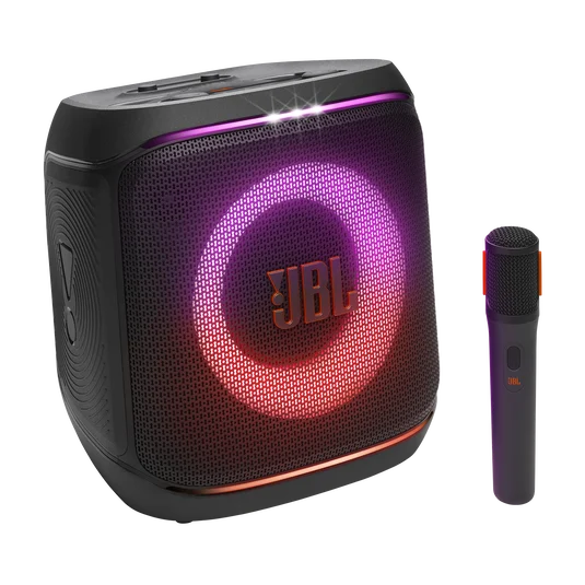JBL PartyBox Encore 2 Portable 100W Wireless Speaker with Digital Wireless Mic, Lightshow & AI Sound Boost (Black)
