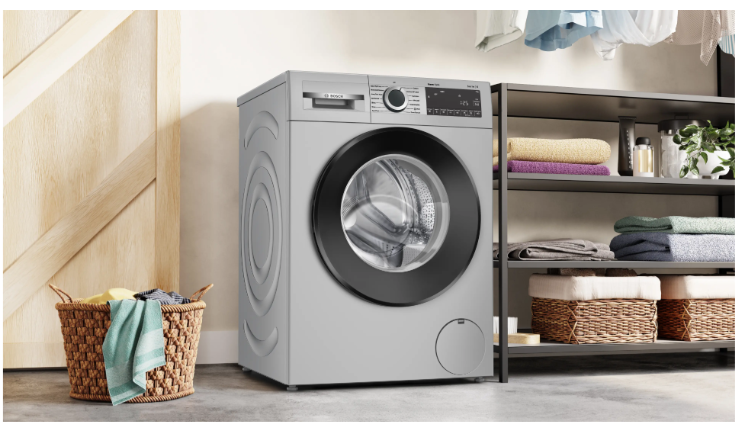 Bosch 7 kg 5 Star Fully Automatic Front Load Washing Machine with In-Built Heater & Anti-Stain Program (WGA1220SIN, Silver, EcoSilence Drive) - Image 6