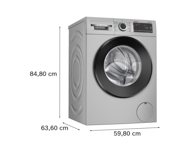 Bosch 7 kg 5 Star Fully Automatic Front Load Washing Machine with In-Built Heater & Anti-Stain Program (WGA1220SIN, Silver, EcoSilence Drive) - Image 4