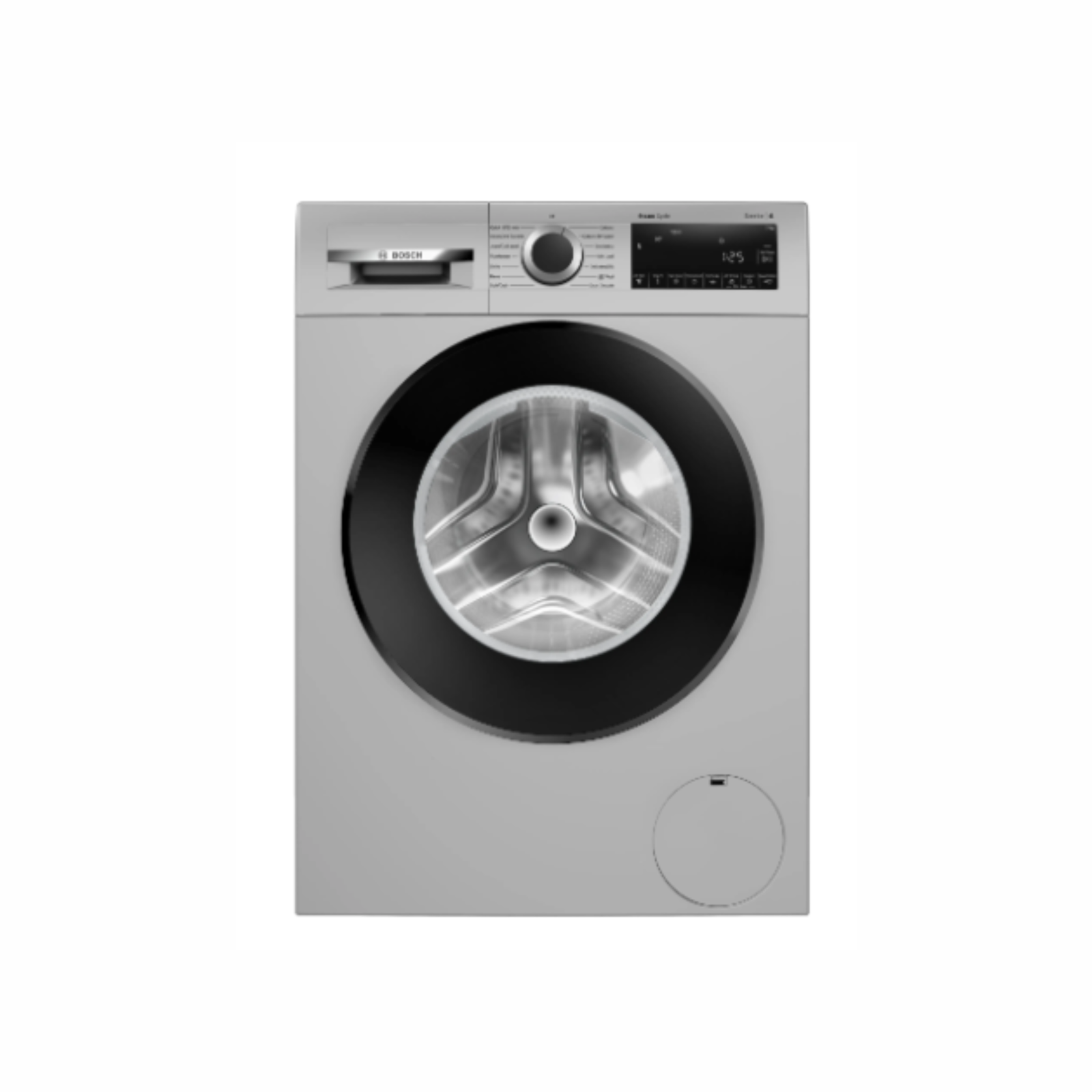 Bosch 7 kg 5 Star Fully Automatic Front Load Washing Machine with In-Built Heater & Anti-Stain Program (WGA1220SIN, Silver, EcoSilence Drive)