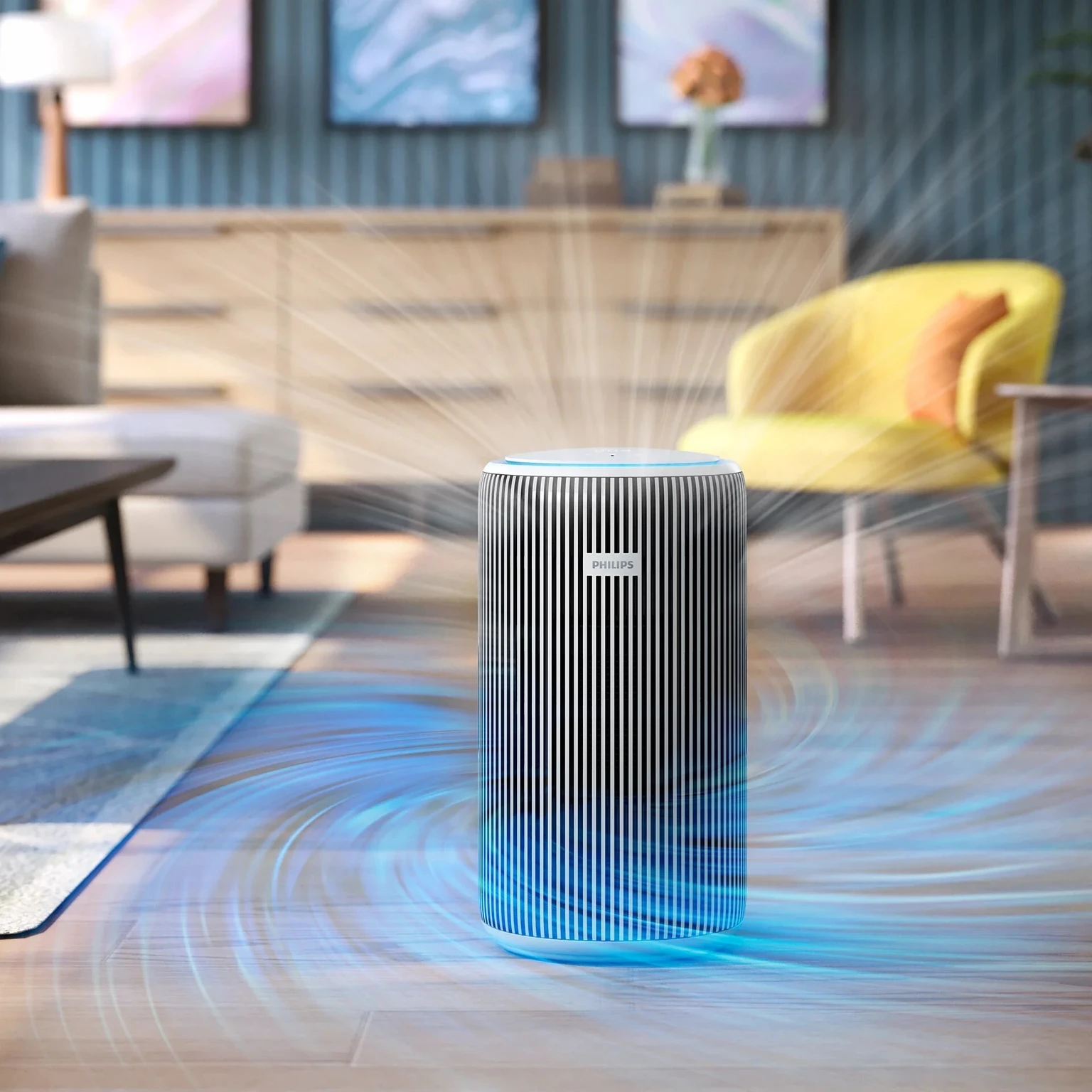 Philips Smart Air Purifier AC3220/60 – Dual Fan, HEPA NanoProtect (CADR 520 m³/h, Covers up to 135 m²) - Image 2