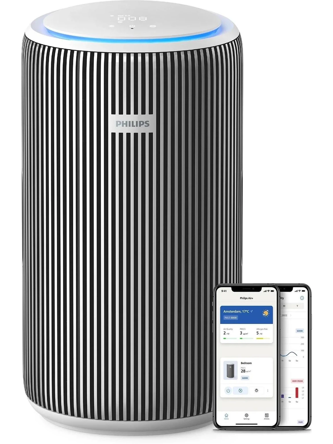Philips Smart Air Purifier AC3220/60 Black Grey